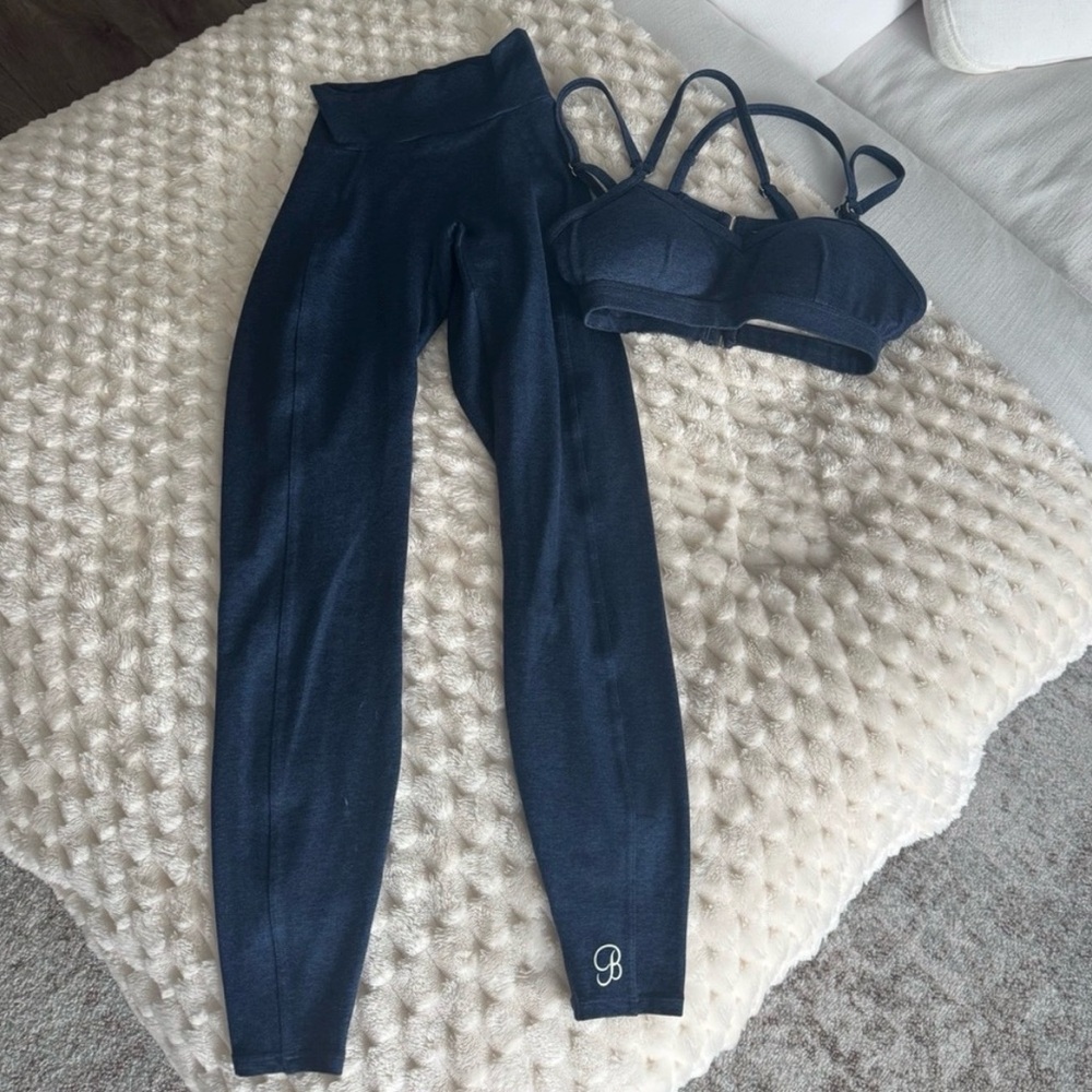 Bombshell Sportswear Navy Sports Bra and Leggings Set